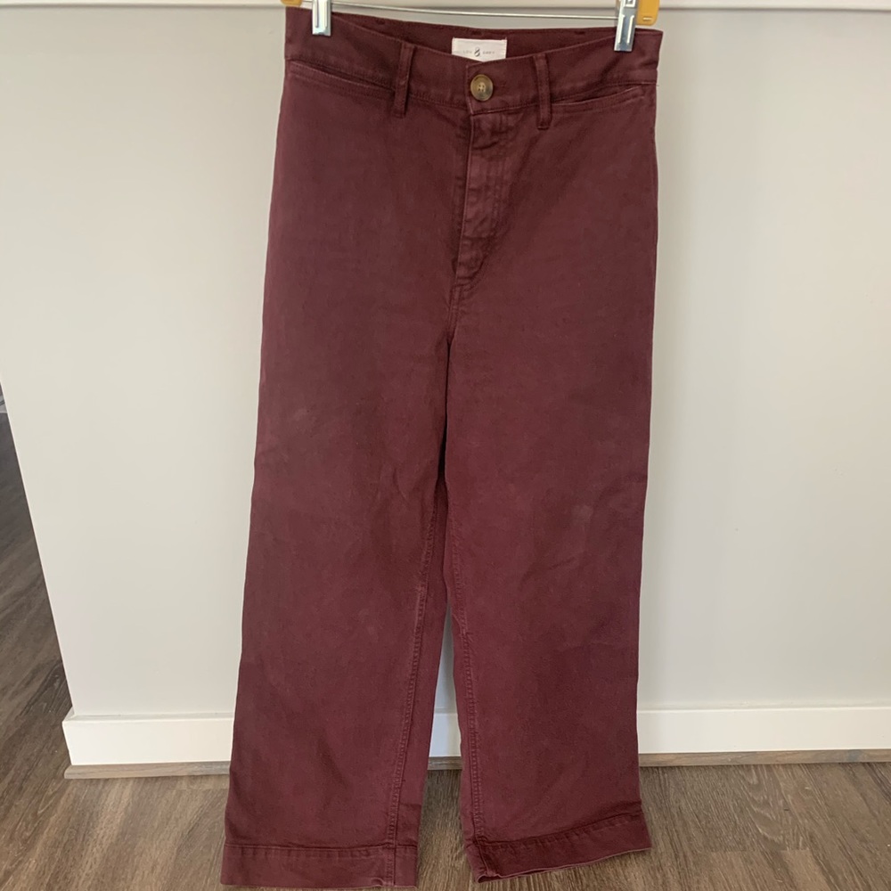 Lou and Grey wide leg purple jeans